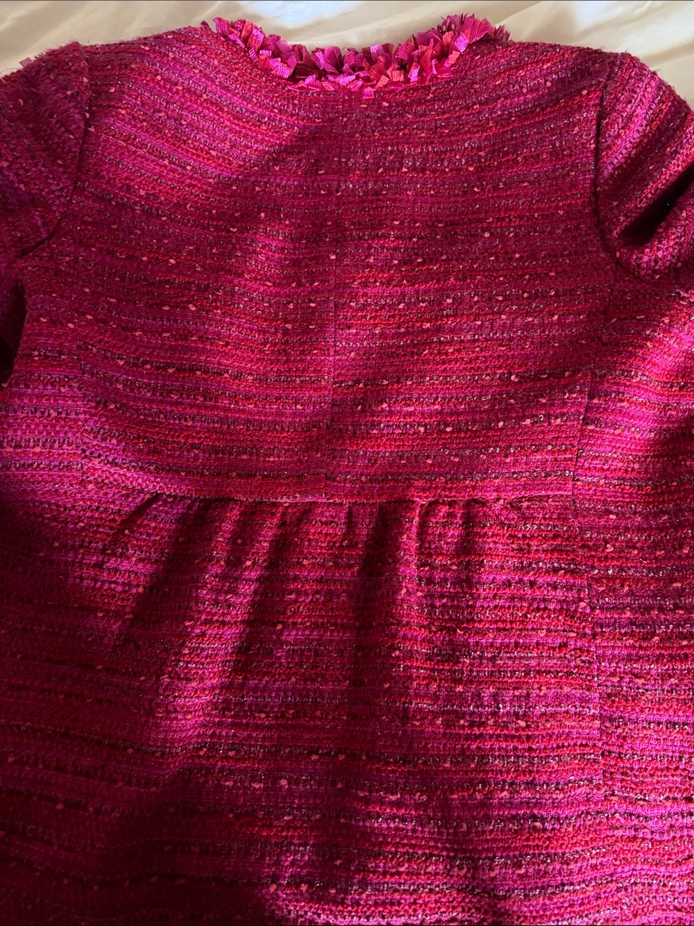 Sara Campbell Hot Pink tweed Coat - Picture 9 of 9